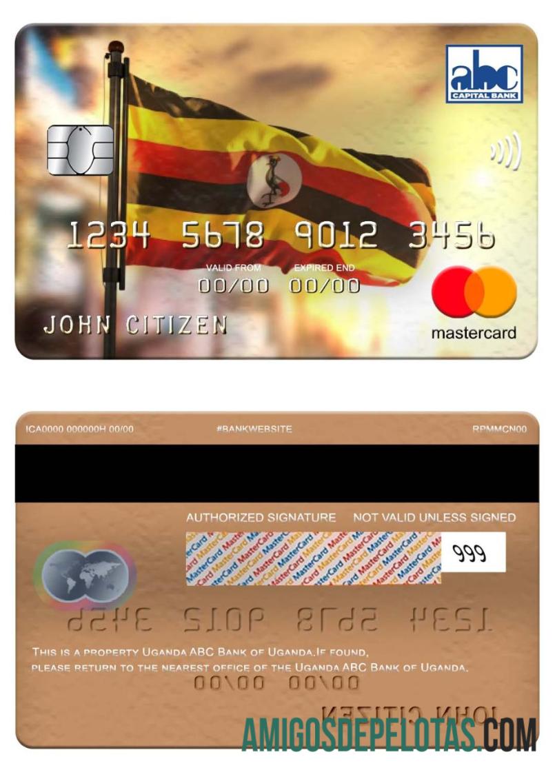 Uganda ABC Bank Of Uganda Mastercard exemplo